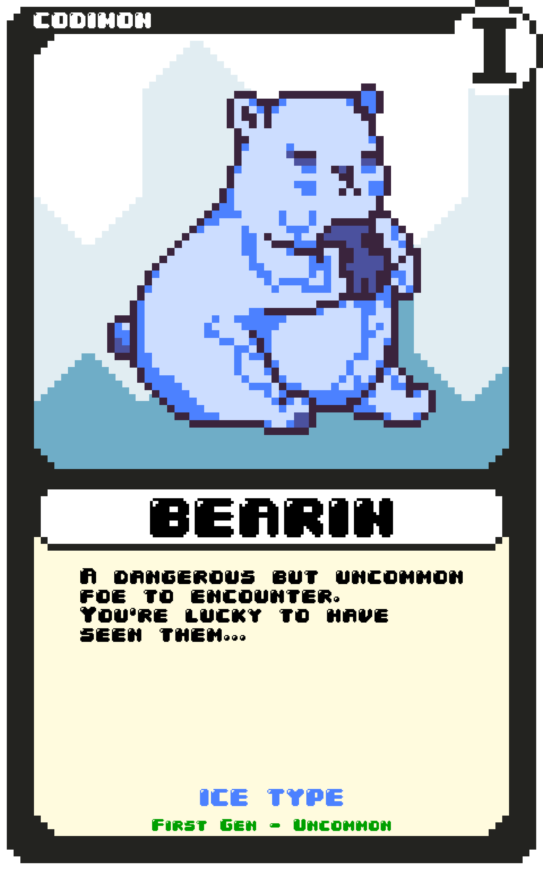 Bearin - an Ice element Codimon card